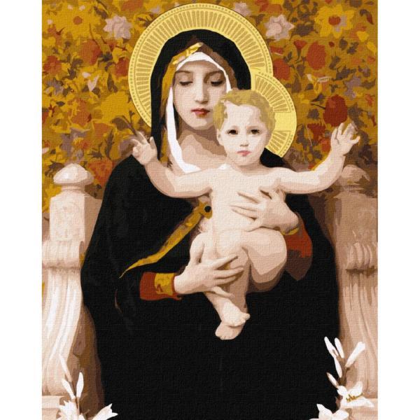 Картина по номерам Идейка Ангелы Мадонна с лилиями 40х50 см в термопакете (КНО4905-mt)