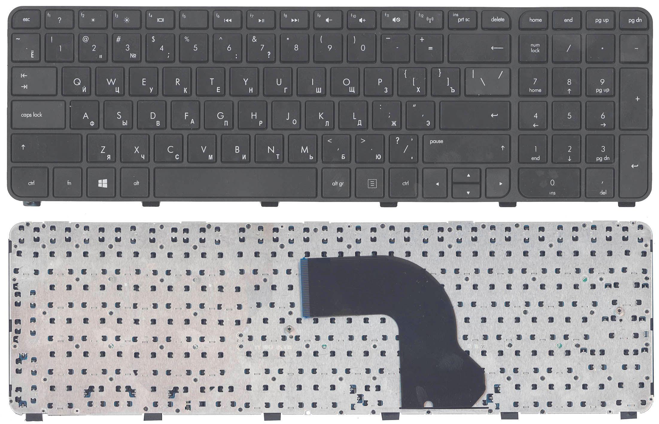 Клавіатура для ноутбука HP Pavilion DV7-7000 Black Frame Black Клавіатура для ноутбука HP Pavilion DV7-7000 Black Frame Black