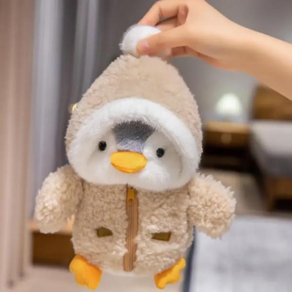 Іграшка м'яка плюшева Пінгвін у курточці 25 см Бежевий - фото 3 Іграшка м'яка плюшева Пінгвін у курточці 25 см Бежевий - фото 3