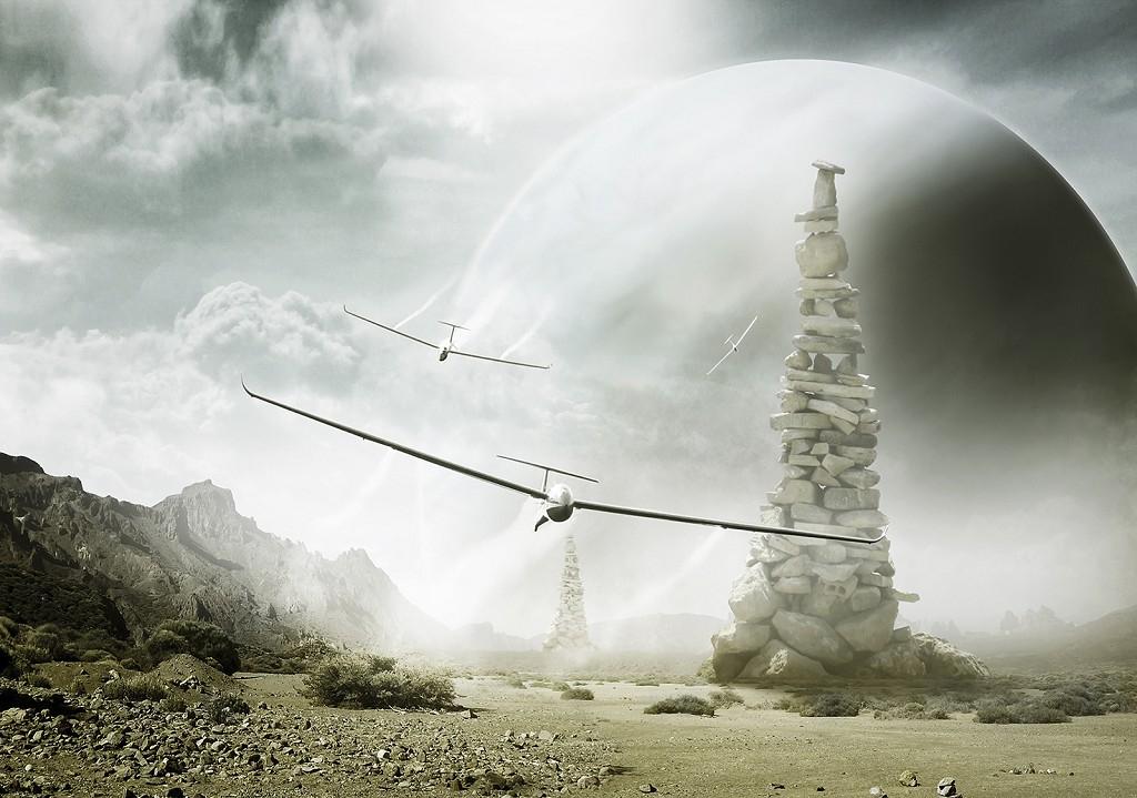 Фотообои 3D флизелиновые 312x219 см Consalnet Фантастический планер (13195VEXXL)