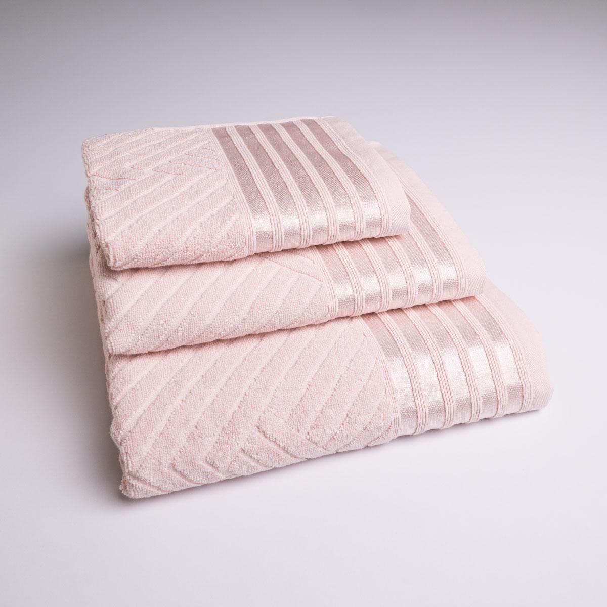 Набір махрових рушників GM Textile SOFT 40х70/50х90/70х140 см 500 г/м2 3 шт. Рожевий (rms500-k3-pink)