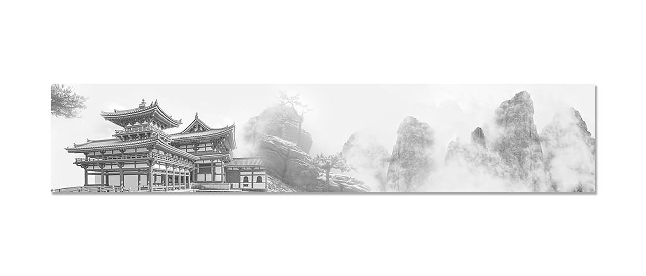 Наклейка виниловая 3D Zatarga Восточный храм в горах 600х3000 мм (1274514174)