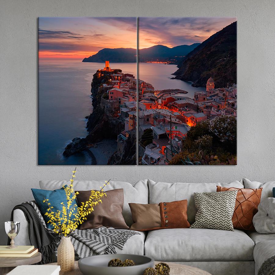 Картина природа Місто на березі моря 71x51 см (A1072-2)