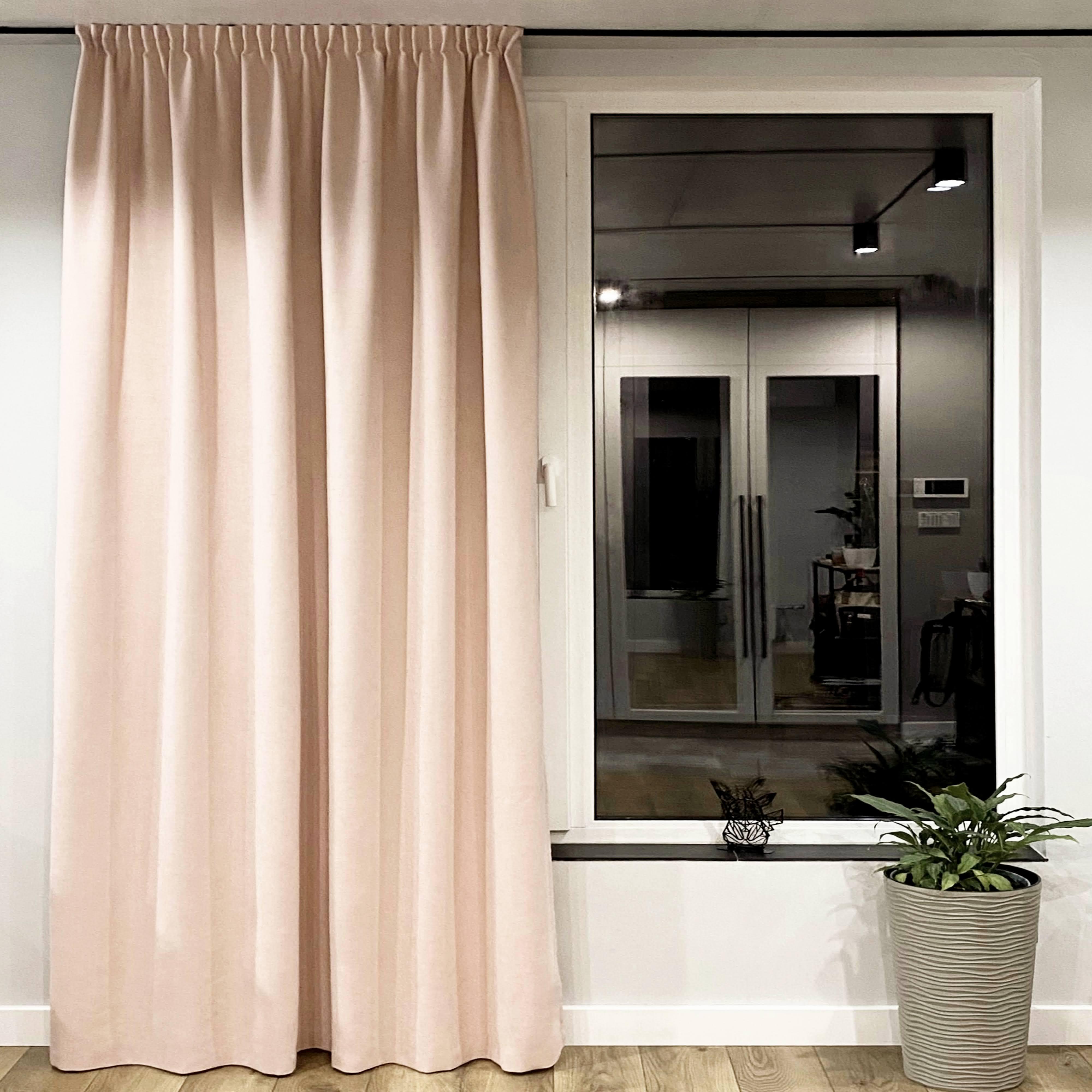 Штора на тесьме микровелюр 250х250 см 1 шт. Розово-персиковый (402528-MT1/250)