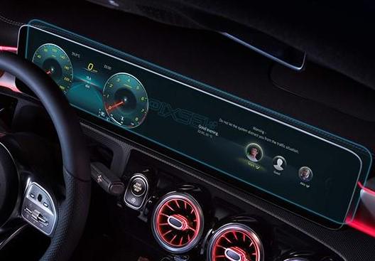Защитное стекло Pixsel гибридное матовое на панель приборов Mercedes Benz CLA-CLASS-24,7" 2019
