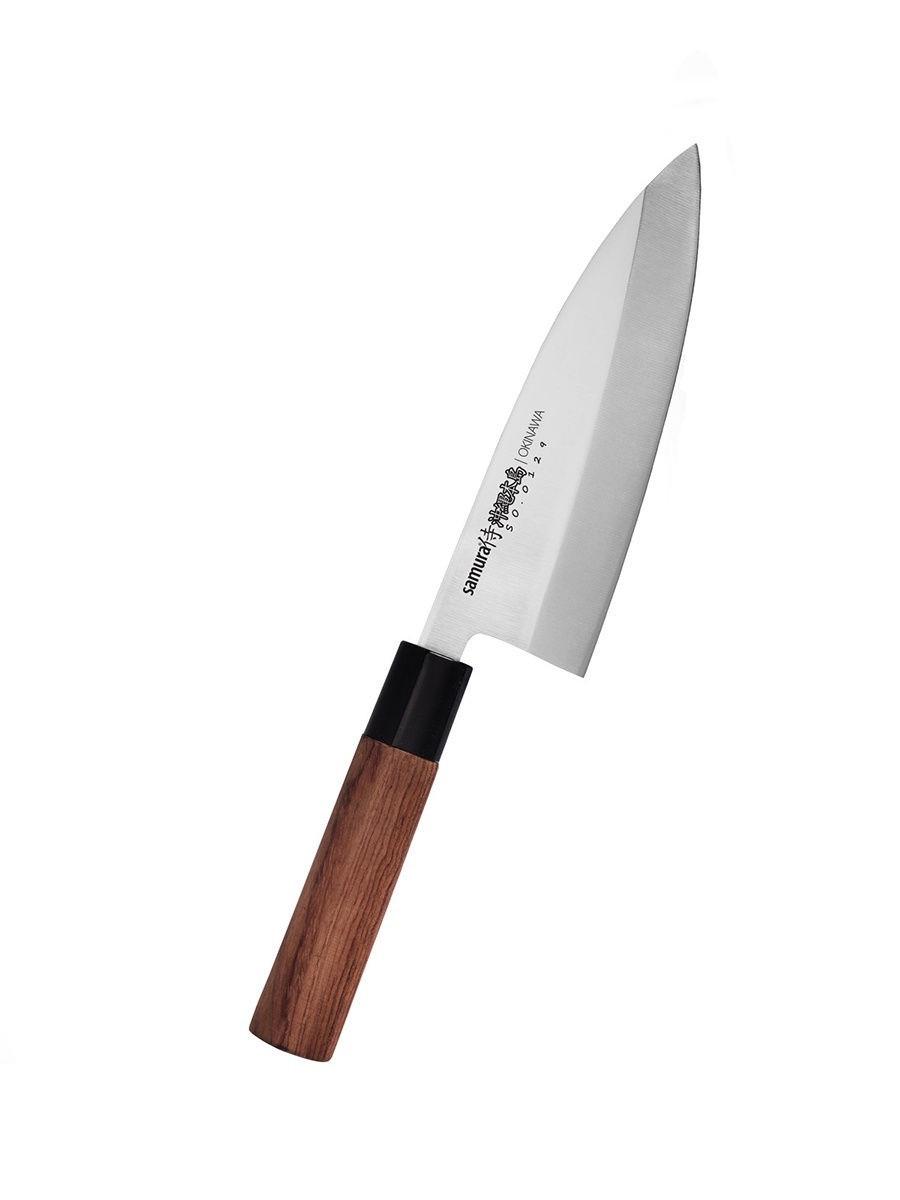 Ніж кухонний для обробки м'яса та риби Samura Okinawa Деба 170 мм 58 HRC AUS-8 нержавіюча сталь