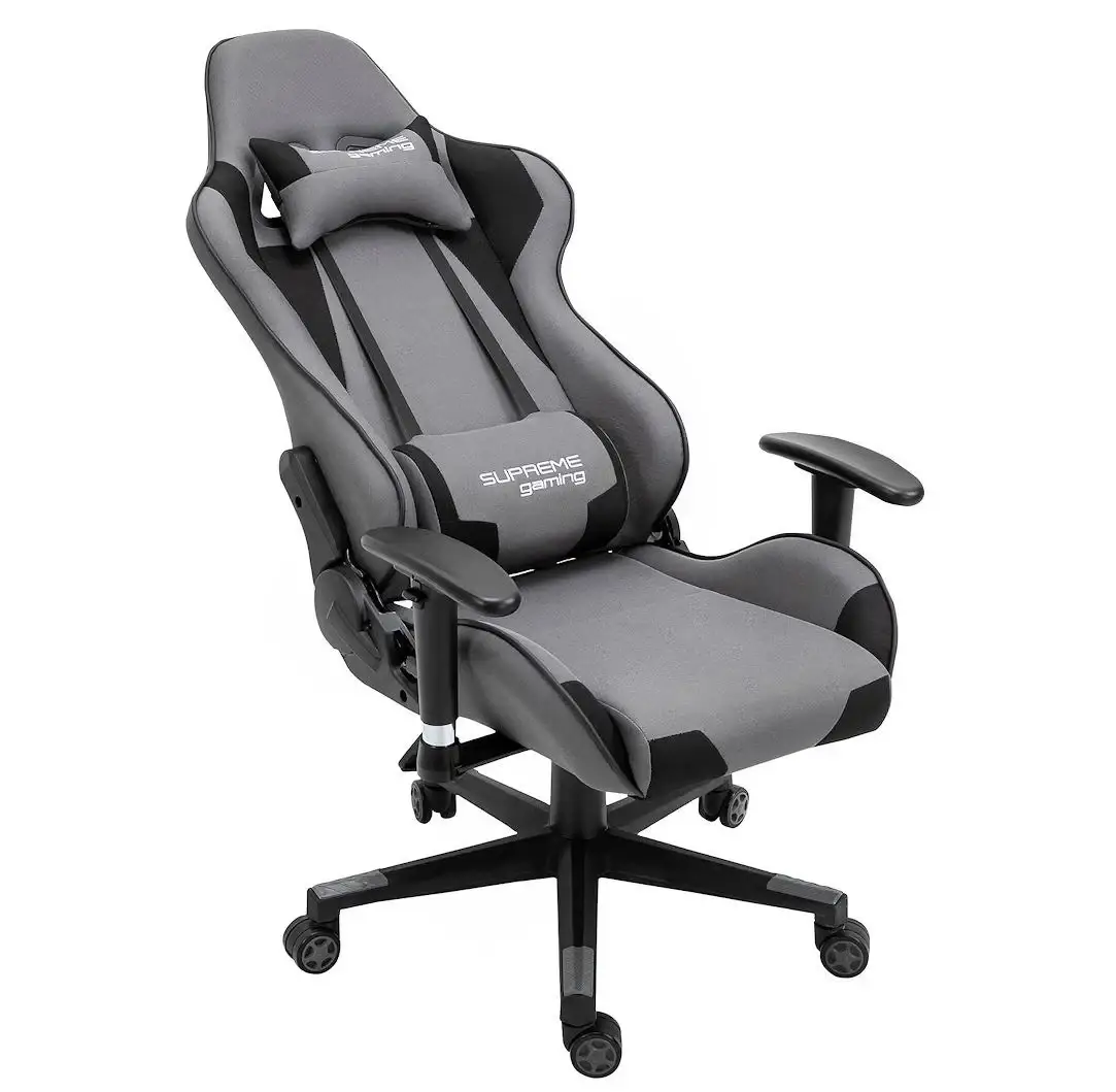 Кресло компьютерное геймерское Кресло Supreme Gaming Серо-черный