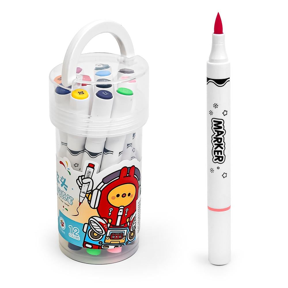 Фломастеры-кисти 12 цветов Разноцветный (WW00047)