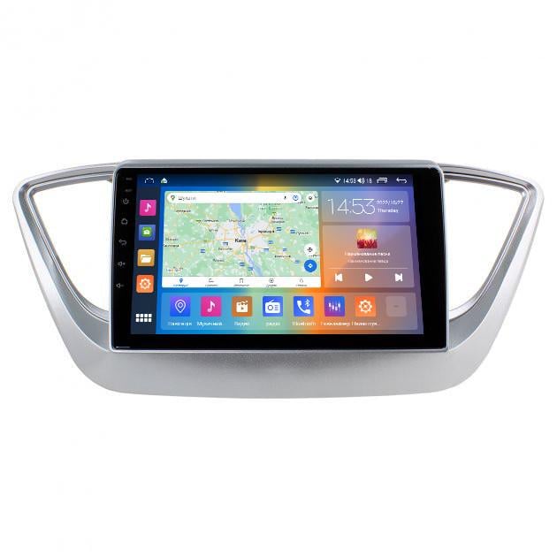 Автомагнітола штатна Lesko для Hyundai Solaris II 2017-2020 9" 4/64Gb CarPlay 4G Wi-Fi GPS Prime MOB