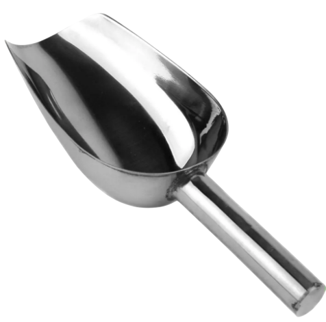 Совок для льда сыпучих продуктов и круп нержавеющая сталь L 24 см чаша 14x10 см 300 г (438599157)