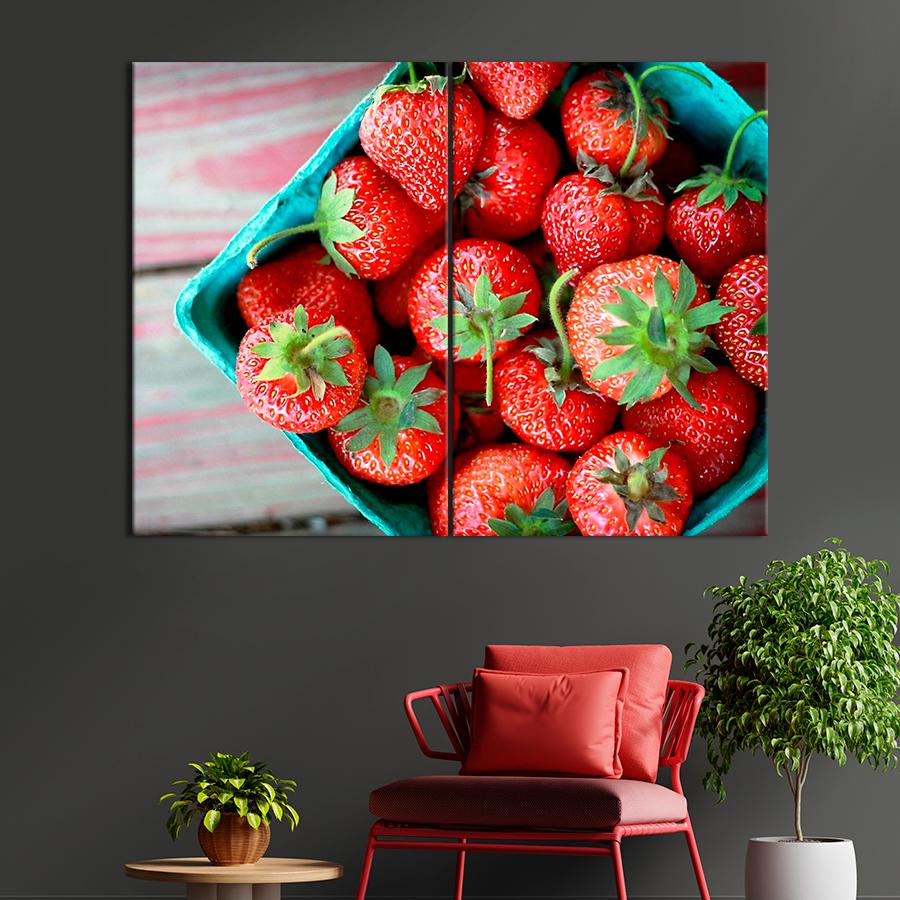 Настенний декор Красные ягоды клубники 165x122 см (A521-2)