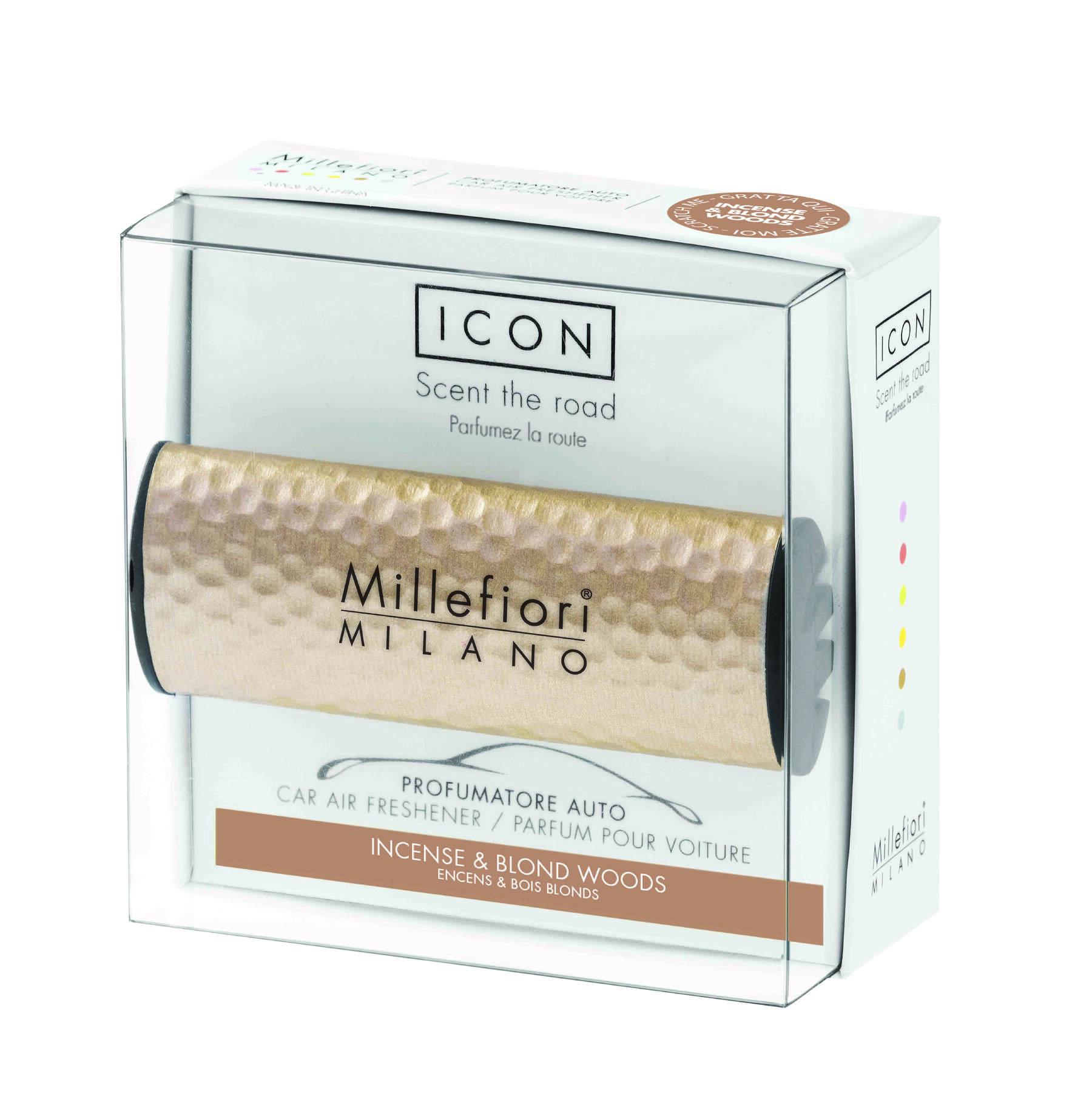 Ароматизатор автомобильный Millefiori Milano ICON Hammered metal 41-INCENSE BLOND (16CAR41)