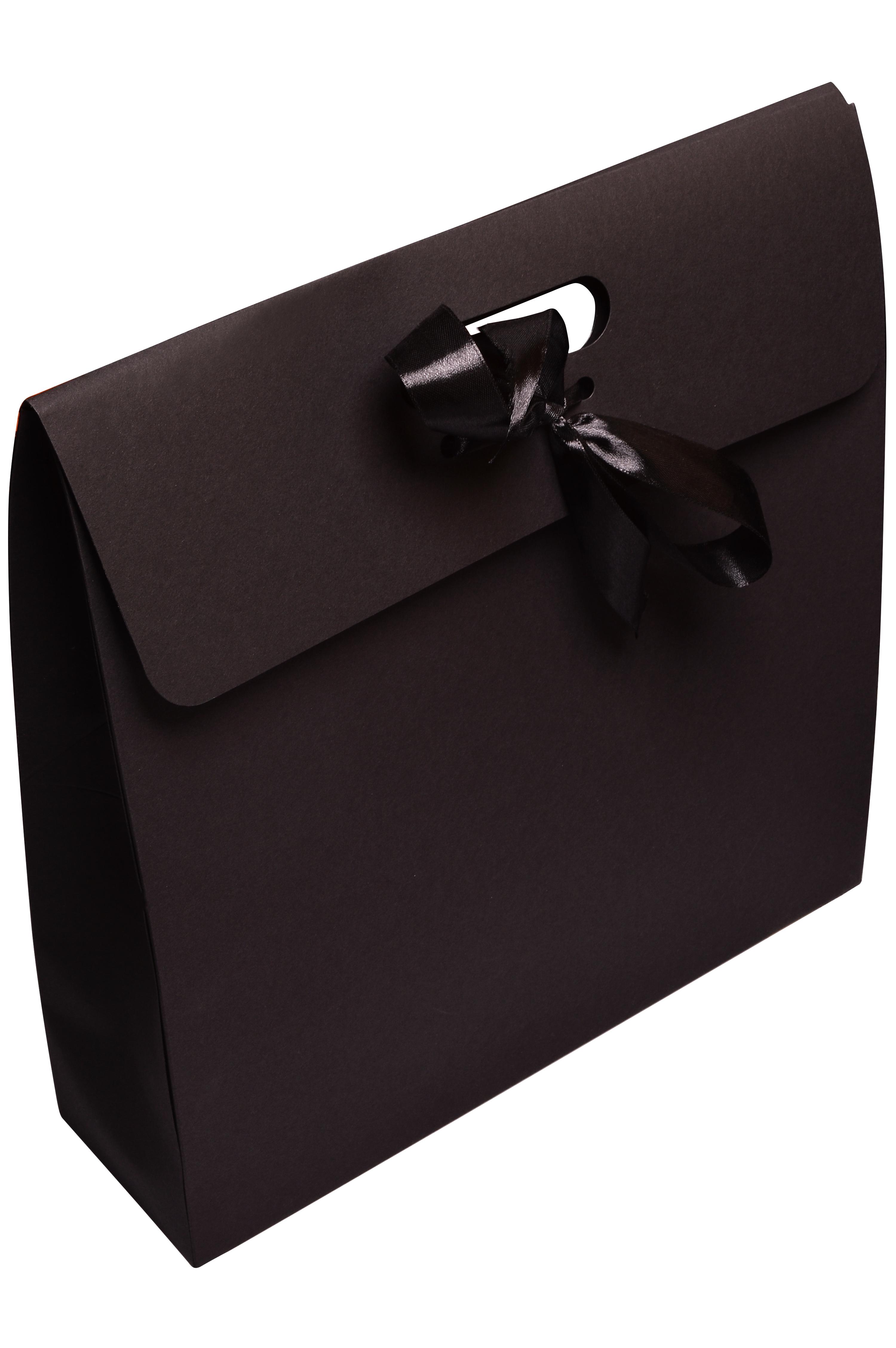 Подарочная коробка с бантом 35х10х35 см Черный - фото 3 Подарочная коробка с бантом 35х10х35 см Черный - фото 3