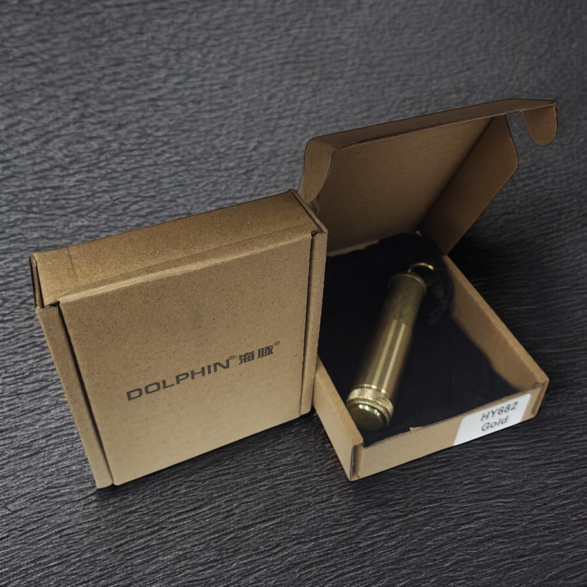 Зажигалка бензиновая Dolphin HY682 в подарочной упаковке Gold (25347050)