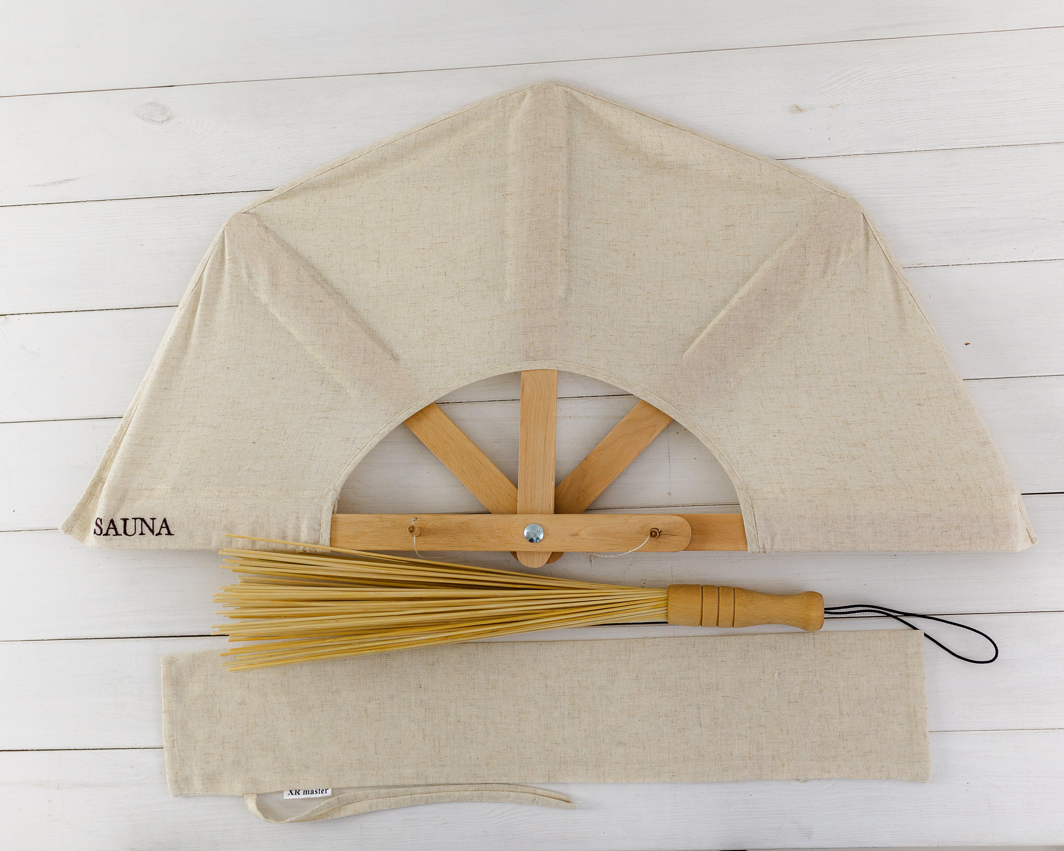 Набор для бани и сауны Sauna Веер и массажный веник S (0001967)