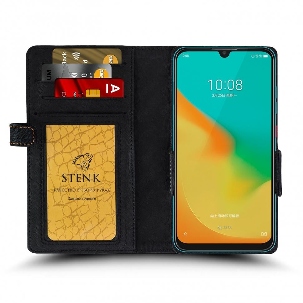 Чехол книжка Stenk Wallet для ZTE Blade V10 Vita Черный (64185)