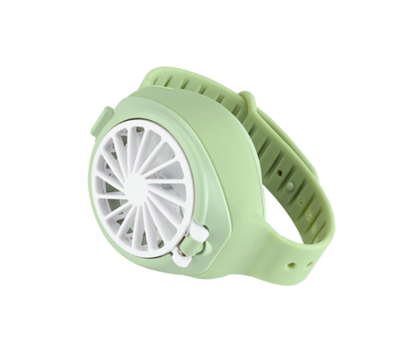 Детский мини вентилятор SUNROZ Kids Watch Fan в виде часов на руку Зеленый (SUN7310)