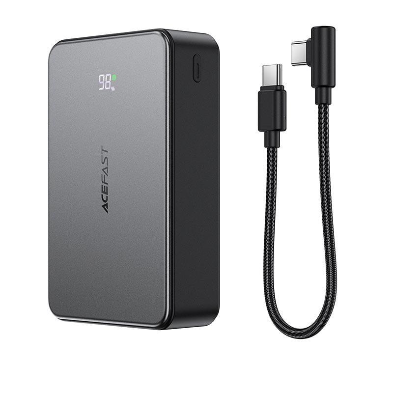 Повербанк Acefast M28 10000 mAh 22.5W 2хUSB Type-C USB-A Черный (651759)