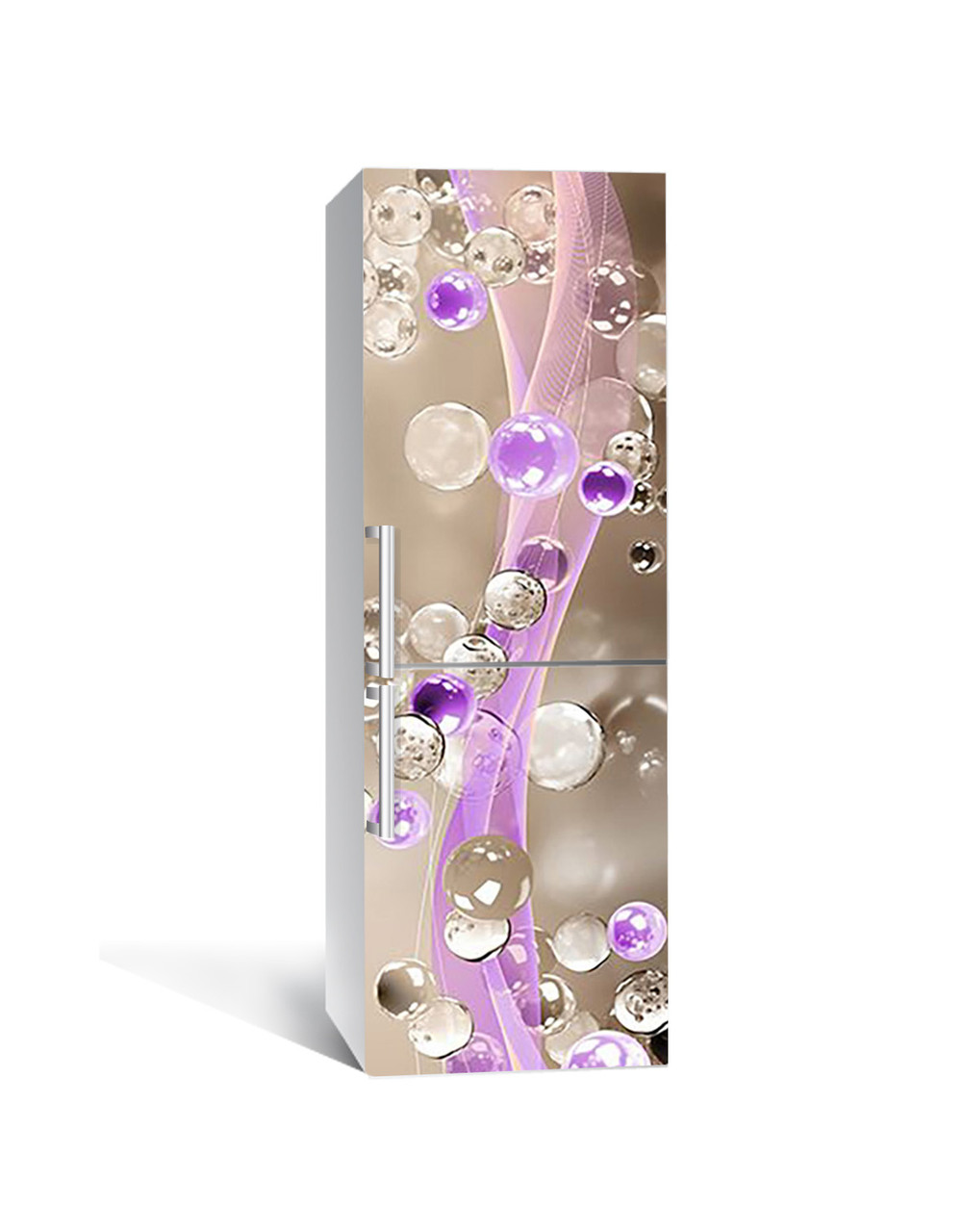 Наклейка 3D на холодильник Zatarga Стеклянные капли 650х2000 мм (1323454277)