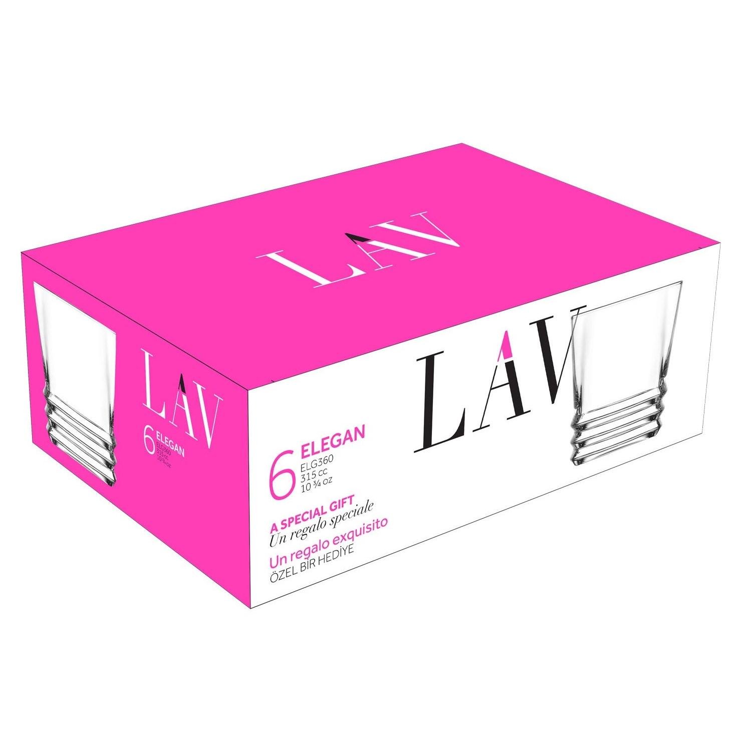 Набор низких стаканов для виски LAV Elegan ELG360 315 мл 6 шт. - фото 7 Набор низких стаканов для виски LAV Elegan ELG360 315 мл 6 шт. - фото 7