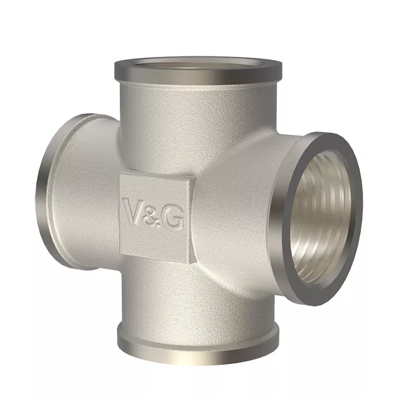 Крестовина V&G VALOGIN 3/4"ВВ латунь никелированная