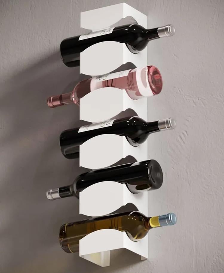 Полиця-тримач для вина NC Home на 5 пляшок Білий (110308) Полиця-тримач для вина NC Home на 5 пляшок Білий (110308)