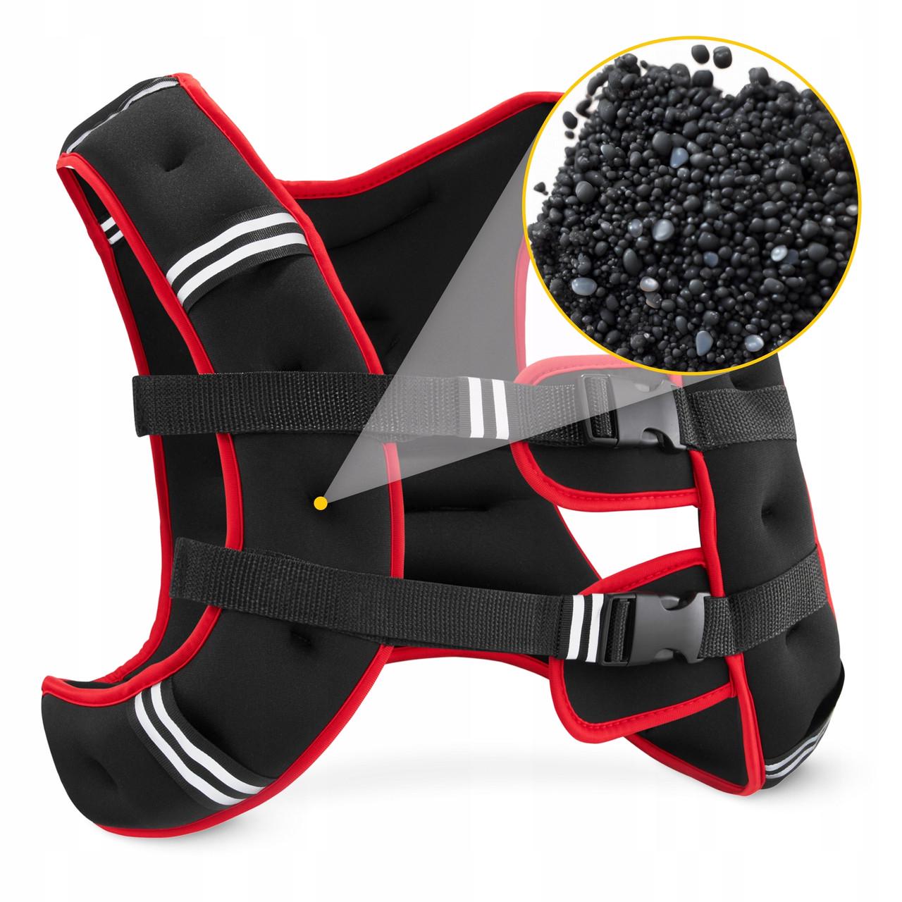 Жилет-обважнювач для тренувань 4fizjo 10 кг Black/Red (P-5905973402163) - фото 2 Жилет-обважнювач для тренувань 4fizjo 10 кг Black/Red (P-5905973402163) - фото 2