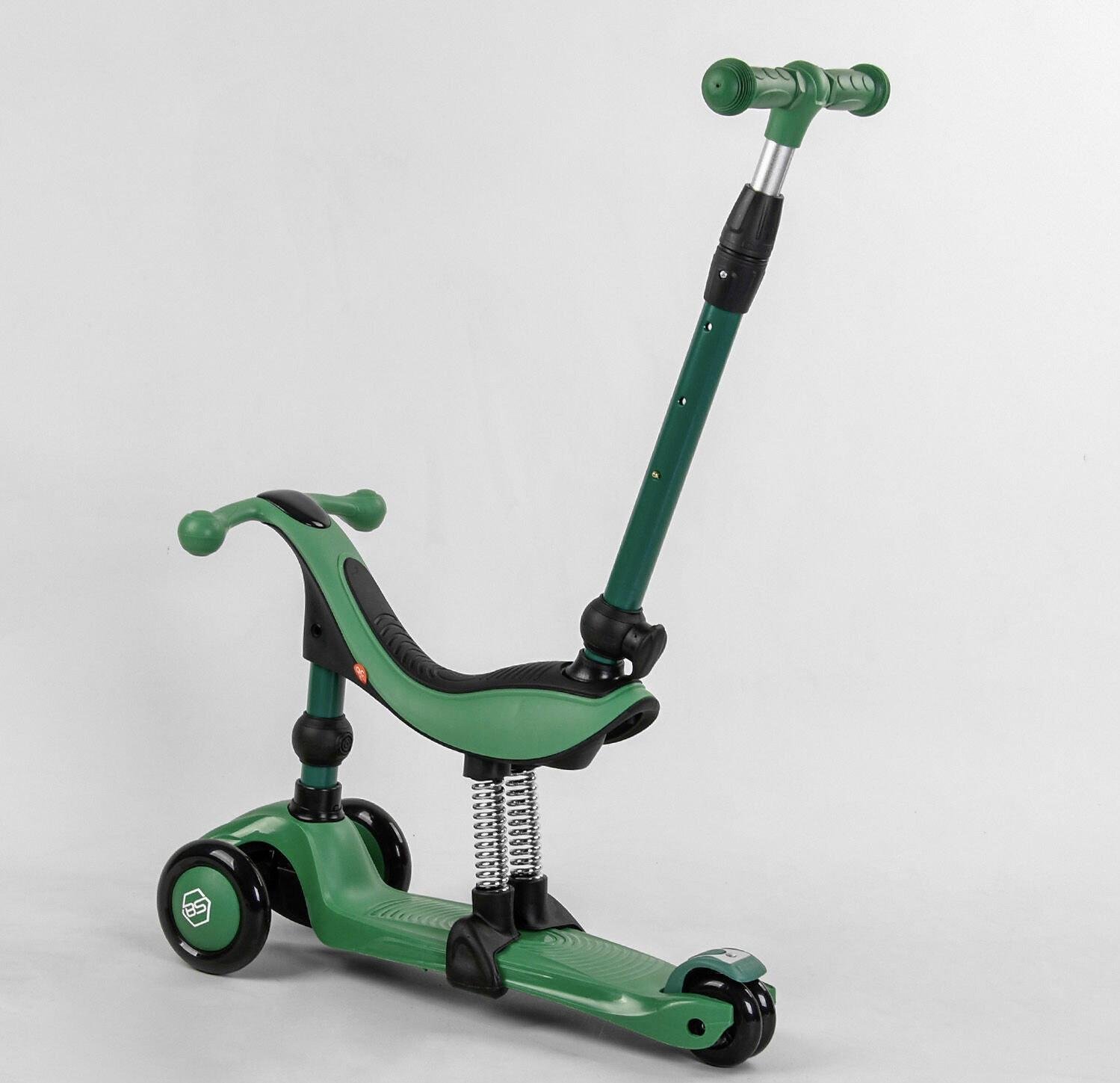 Самокат-велобіг триколісний Best Scooter 3в1 Зелений (78812) - фото 3 Самокат-велобіг триколісний Best Scooter 3в1 Зелений (78812) - фото 3