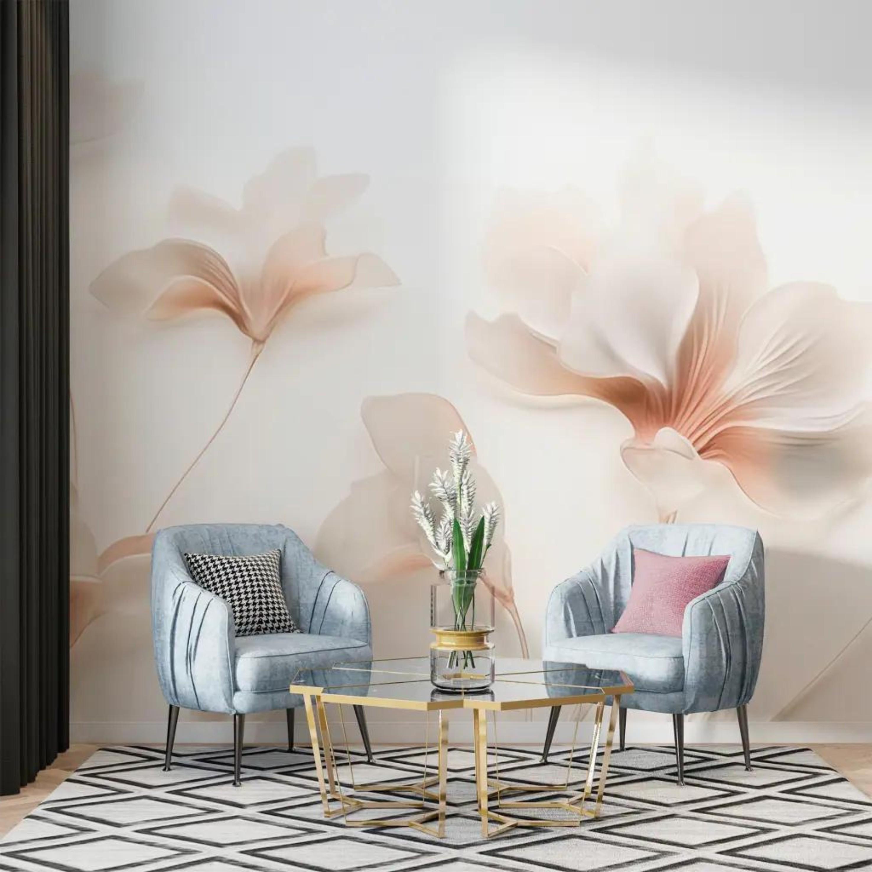 Фотообои Нежный цветок Бежевый (000226)