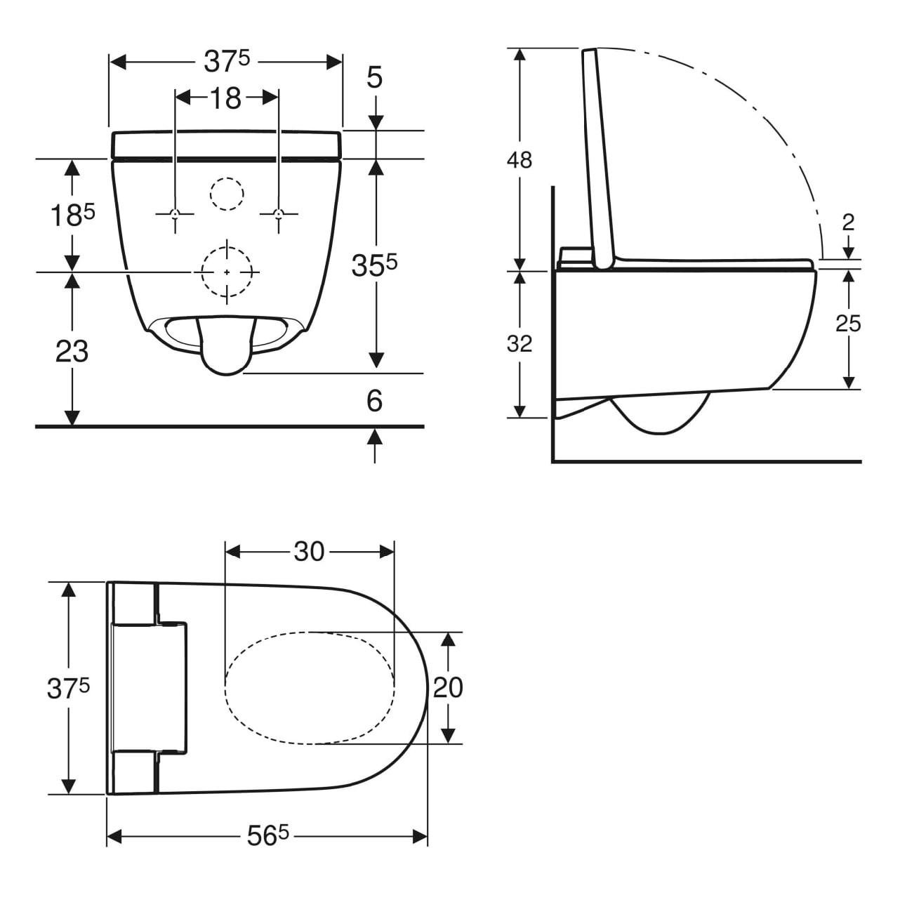 Унитаз Geberit AquaClean Alba 146.350,01.1 с функцией биде с сиденьем с микролифтом (226703) - фото 12 Унитаз Geberit AquaClean Alba 146.350,01.1 с функцией биде с сиденьем с микролифтом (226703) - фото 12