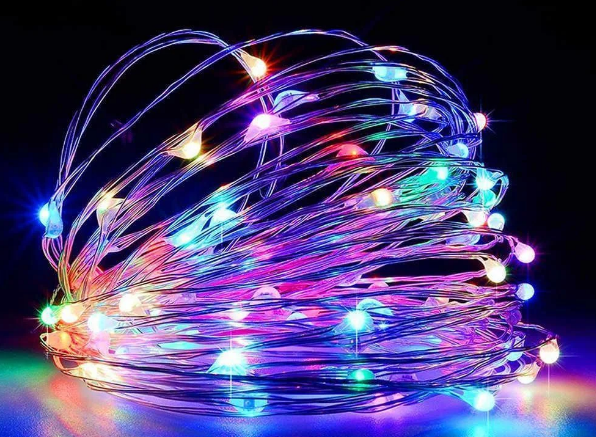 Гирлянда медная проволока RD-7106 100LED 10 м Серебро/Микс Гирлянда медная проволока RD-7106 100LED 10 м Серебро/Микс