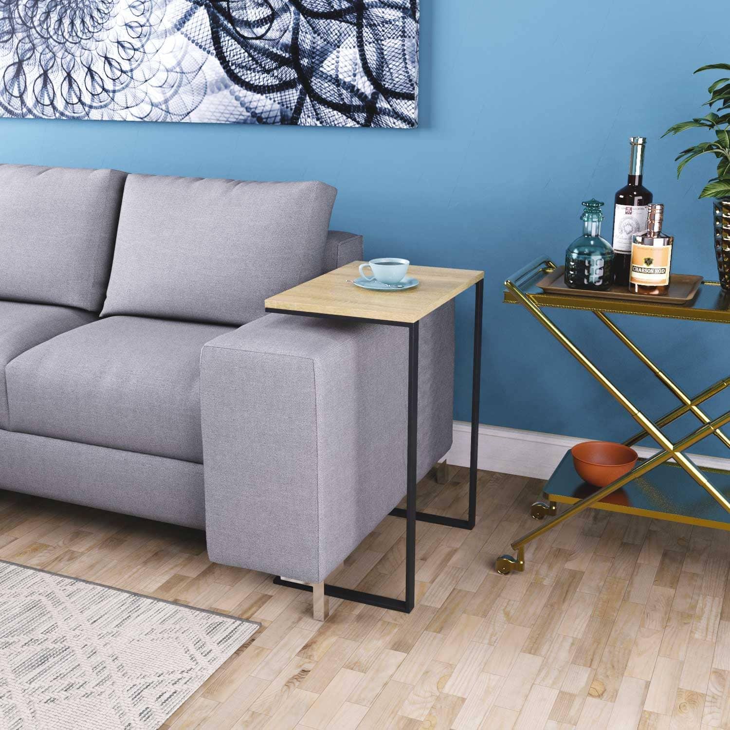 Стіл придиванний Art In Head Fiji Mono 460х630х325 мм Дуб сонома/Чорний (101011008) - фото 3 Стіл придиванний Art In Head Fiji Mono 460х630х325 мм Дуб сонома/Чорний (101011008) - фото 3