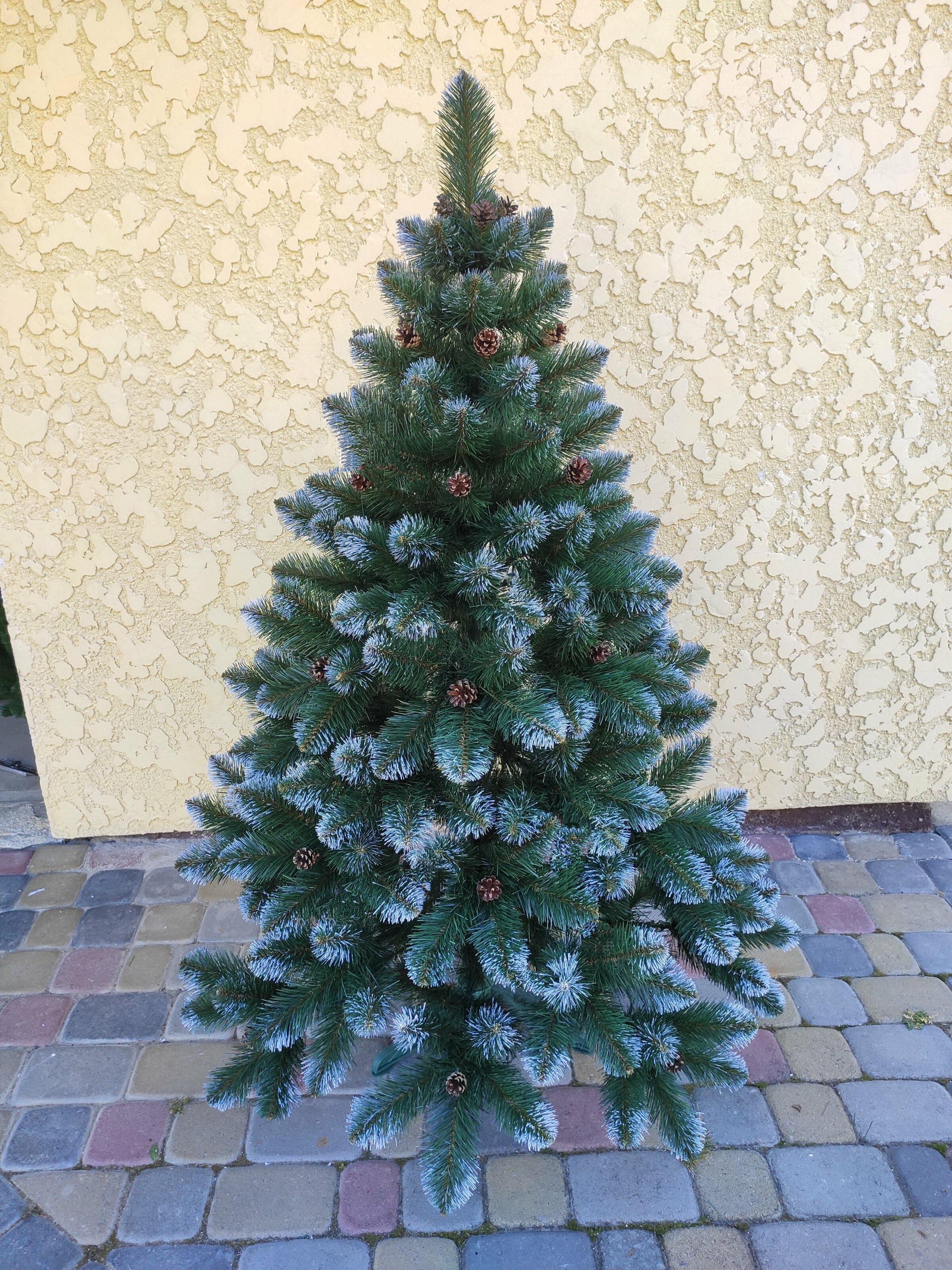 Елка искусственная Хатинка Элитная с шишками и подставкой 1,50 м Зеленый (Е 1,5) - фото 1 Елка искусственная Хатинка Элитная с шишками и подставкой 1,50 м Зеленый (Е 1,5) - фото 1