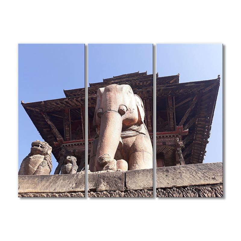 Картина модульная Бхактапура, Непал 3 модуля 90x135 см