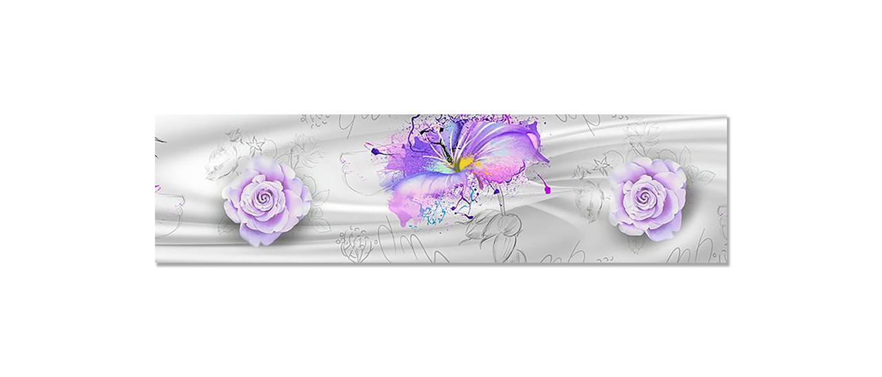 Наклейка виниловая на кухню Zatarga Цветы красками 650х2500 мм (1274514307)