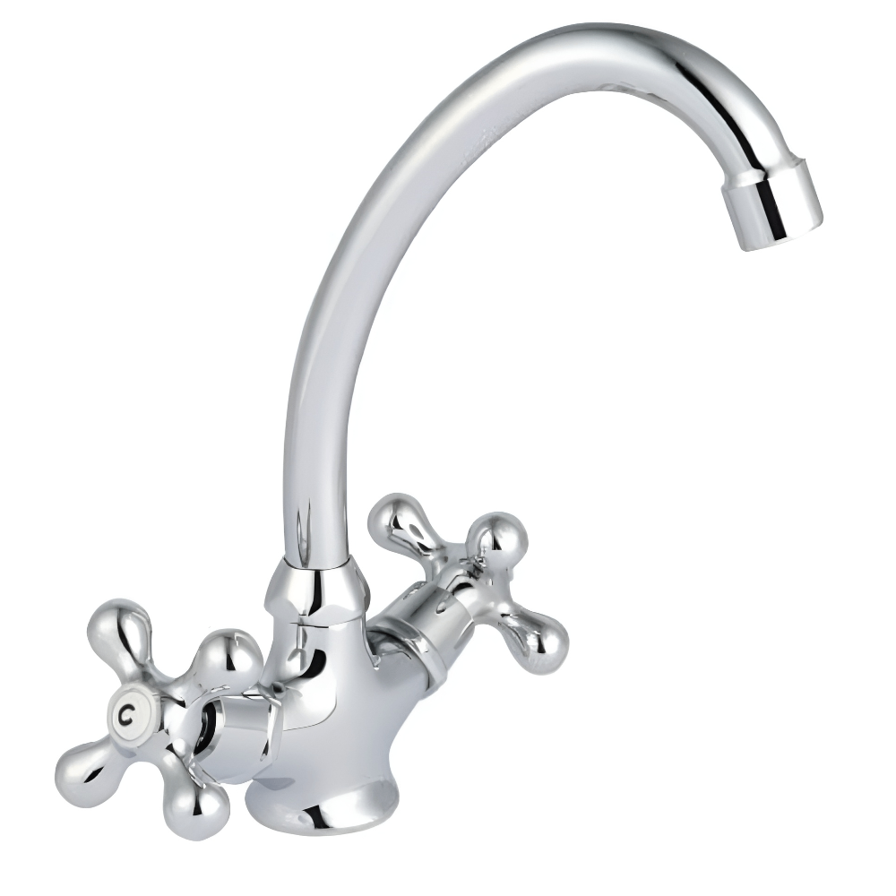 Смеситель для раковины Invena Roma двухвентильный Хром (BU-21-00S) Смеситель для раковины Invena Roma двухвентильный Хром (BU-21-00S)