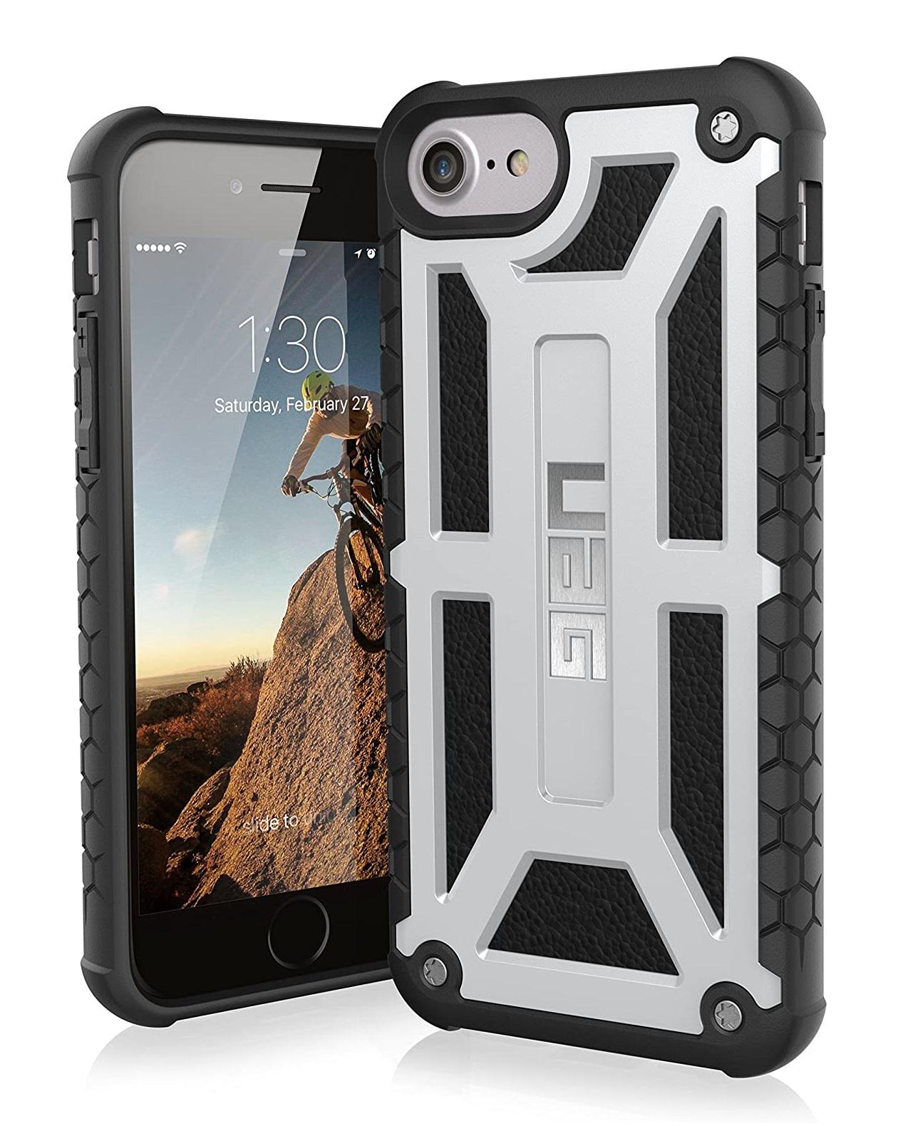 Чехол противоударный UAG Monarch для Iphone 6/6S/7/8/SE 2020 2 Gen 4.7" Silver Platinum