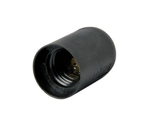 Патрон E.NEXT e.lamp socket.e27.pl.black E27 пластик Черный (s9100009)