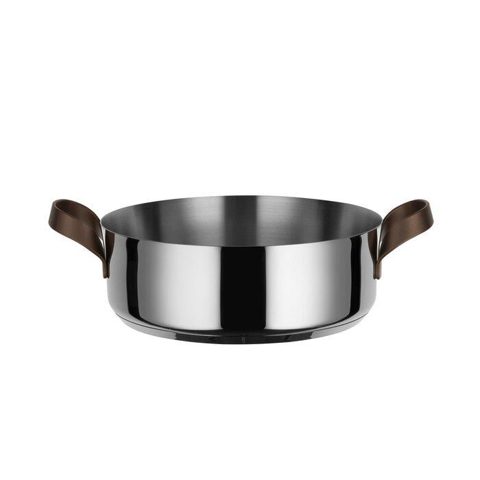 Кастрюля Alessi Edo с двумя ручками 28 см 5 л Металлик