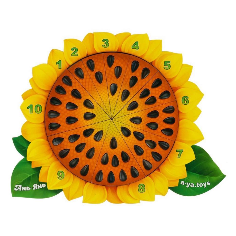 Пазлы деревянные Ubumblebees Подсолнечник сортер-счет 27х27 см (IP-177-P-107)
