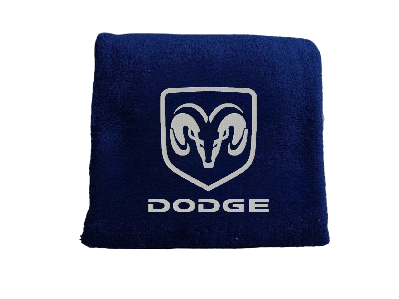 Полотенце с вышивкой Dodge махровое банное 70х140 см Темно-синий (00451)