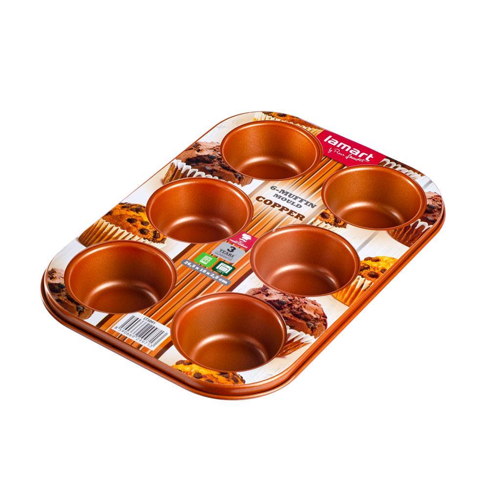 Форма для выпекания кексов Lamart Cooper LT3091 26х18 см - фото 2 Форма для выпекания кексов Lamart Cooper LT3091 26х18 см - фото 2