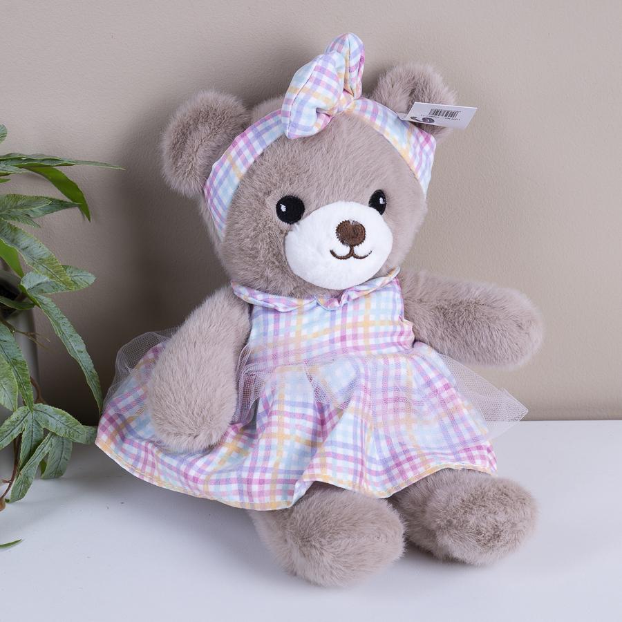 Мягкая игрушка медведь в платье 2 (7116-2)