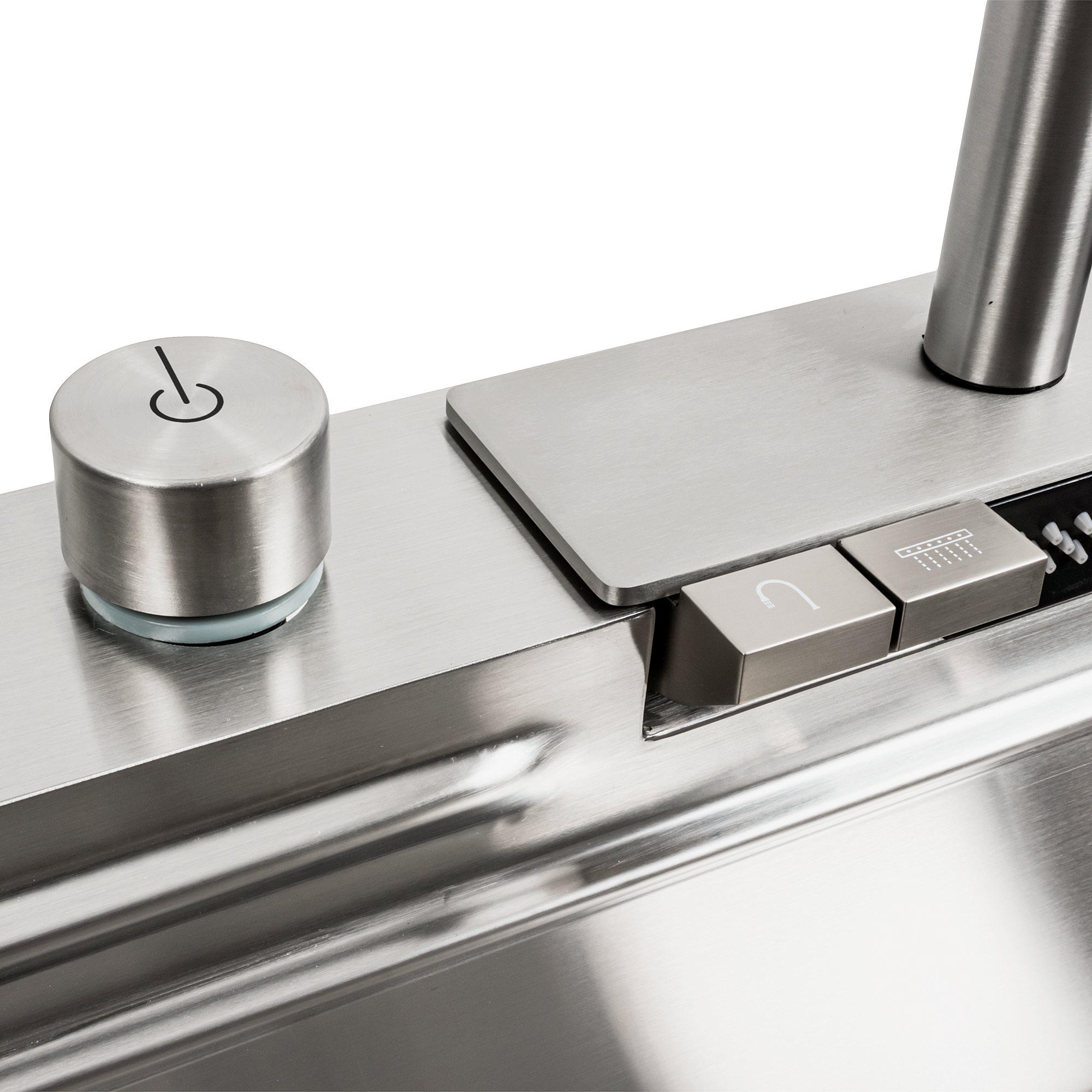 Мойка кухонная Platinum Handmade Водопад 75х45G сатин - фото 5 Мойка кухонная Platinum Handmade Водопад 75х45G сатин - фото 5