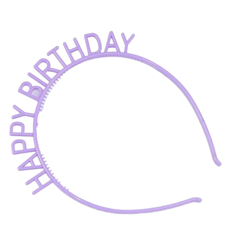 Обруч для волос Happy Birthday 15 см Фиолетовый (2557365187)