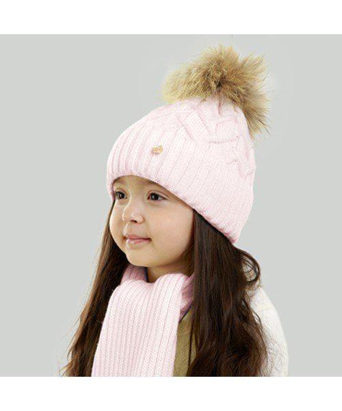 Комплект шапка и шарф детский Elf Кармен р. 52 Пудровый (OK001445)