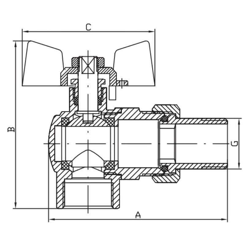 Кран с американкой KOER KR.228.W-Gi антипротечка угловой 1/2" Белый (KR0195) - фото 2 Кран с американкой KOER KR.228.W-Gi антипротечка угловой 1/2" Белый (KR0195) - фото 2
