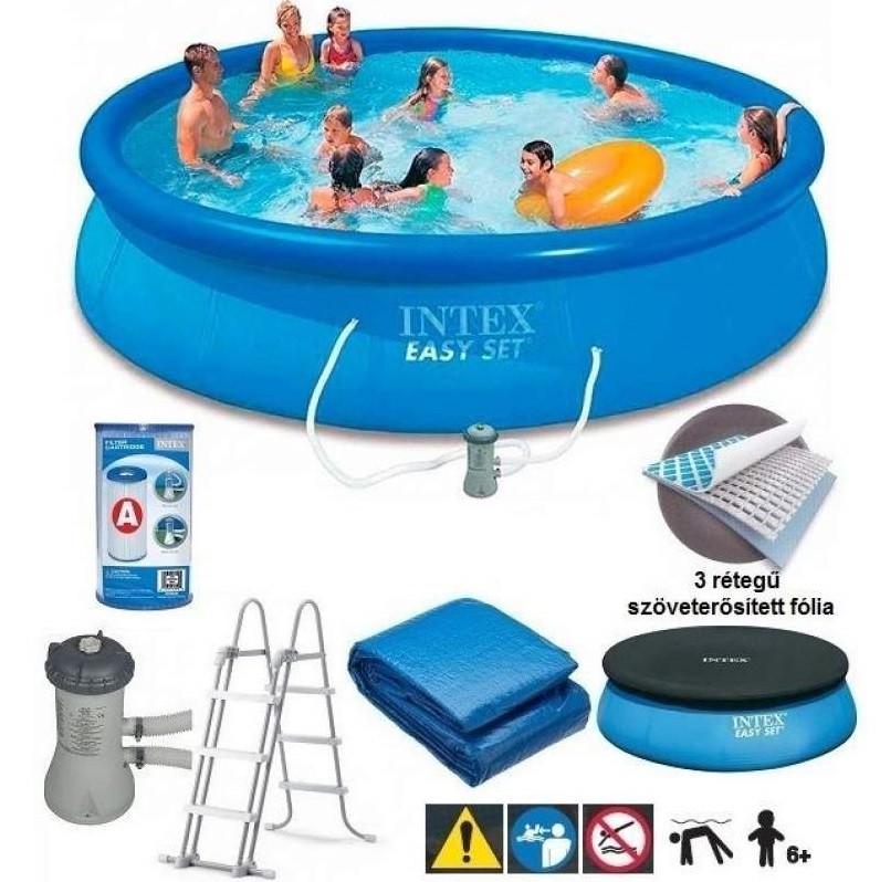 Бассейн надувной с фильтрующим насосом и лестницей 457х107 см (28443423) - фото 7 Бассейн надувной с фильтрующим насосом и лестницей 457х107 см (28443423) - фото 7