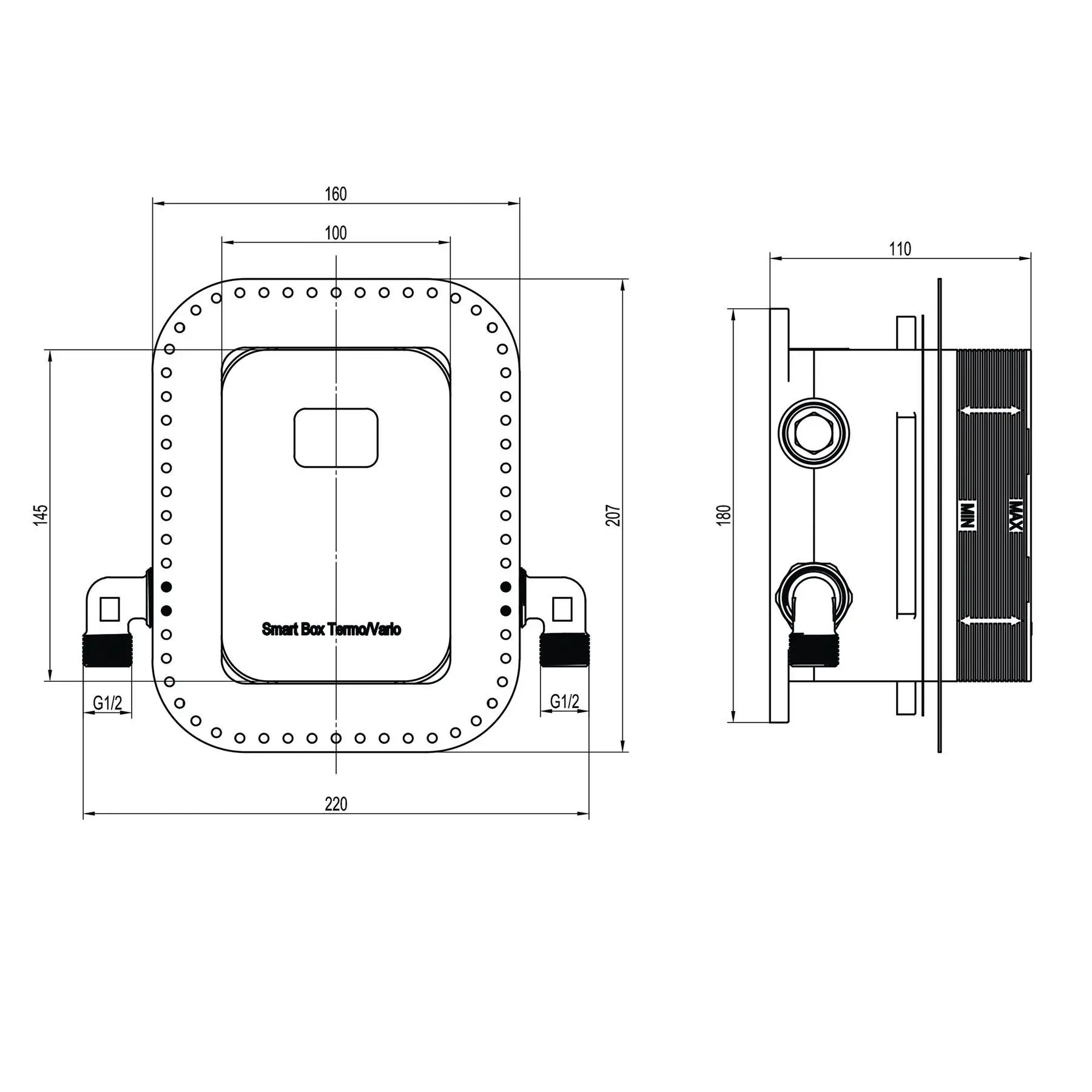 Душевая система встроенная TOPAZ ODISS TO 08115-H13 с термостатом (GSR-000021367) - фото 3