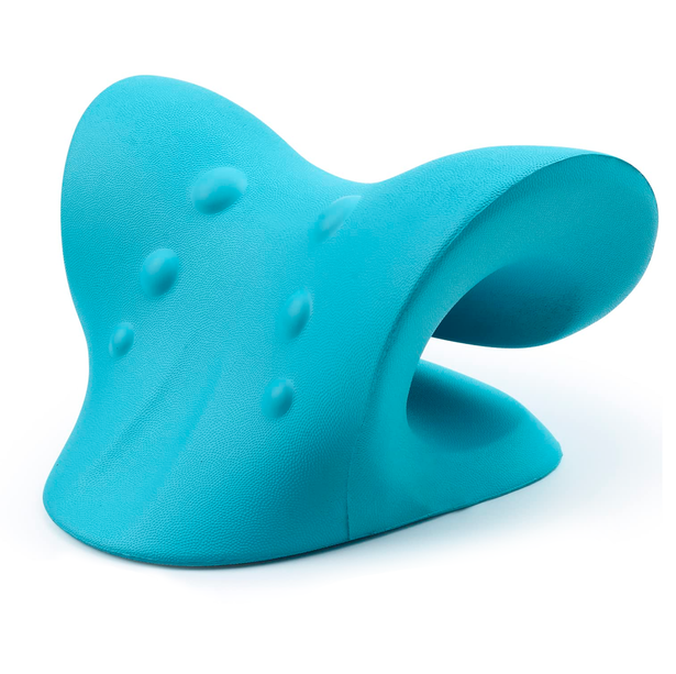 Подушка эргономичная массажная для комфорта шеи и спины Синий (wh033)